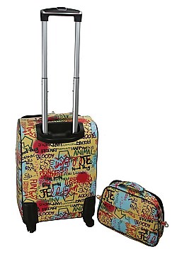 Graffiti Travel Luggage Set Magazine Handbags Mezon Handbags